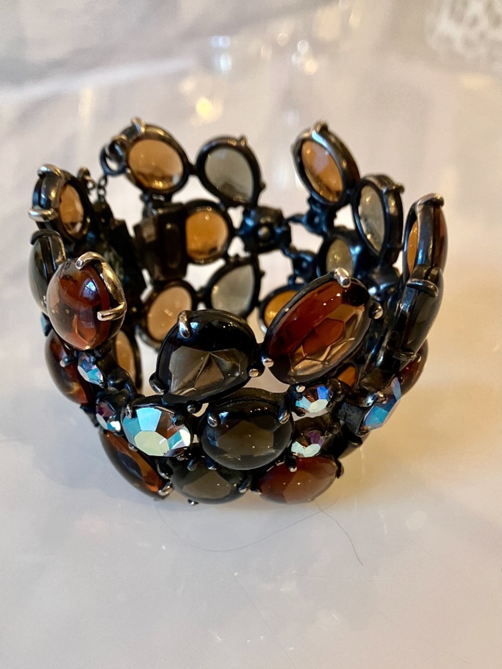 Vintage Signed Schiaparelli Demi-parure Bracelet 7.5"